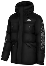 Helvetica Mountain Pioneers Parka Himalaya con capucha - Negro