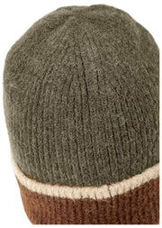 Gorro Beanie Dents Rib Knit De Lana - Verde Oliva