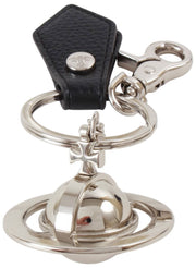 Vivienne Westwood Llavero Orbe 3D - Negro/Plata
