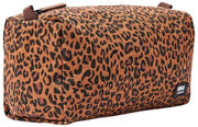 Roka Mayfair Neceser pequeño de lona de algodón - Mini Leopard Brown