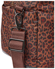 Bolso de viaje Roka Gatwick mediano de lona reciclada - Mini Leopard Brown