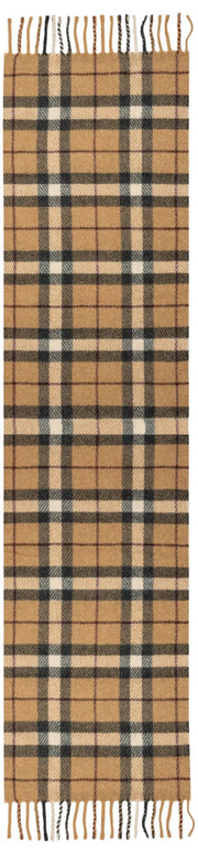Bufanda con borlas y cuadros a cuadros Dents - Beige