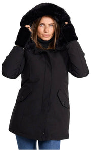 Helvetica Mountain Pioneers Parka con capucha Lilli - Negro/Negro