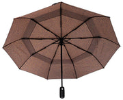 Paraguas Roka Waterloo de nailon reciclado - Mini Leopard Brown