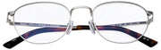 MessyWeekend Steve Gafas de lectura con luz azul - Transparente/Plateado