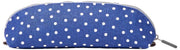 Bolso pequeño de lona de algodón Roka Tate - Lunares azul marino