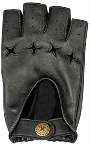 Guantes de conducción de cuero The Suited Racer Gripper de Dents - Negro