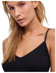 Falke Daily Top Espagueti Sin Costuras - Negro