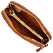 Bolso Campomaggi Veracruz de piel de paja - Beige natural/Cognac Tan