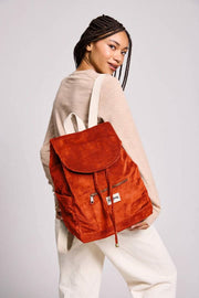 Mochila Hindbag Eliot - Terciopelo Ladrillo Naranja