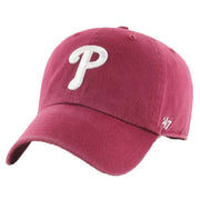 47 Brand Clean Up MLB Philadelphia Phillies Cap - Cardinal Red/White