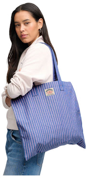 Superdry & Co Bolso tote Oxford a rayas - Broker Navy/Pink Stripe