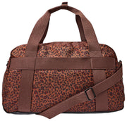 Bolso de viaje Roka Gatwick mediano de lona reciclada - Mini Leopard Brown