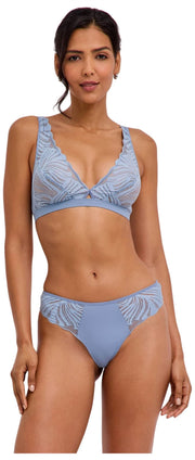 Bralette triangular Falke Delicate Touch - Azul Acero