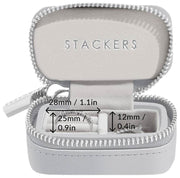 Joyero de viaje grande con cremallera Stackers - Gris guijarro