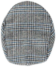 Gorra plana de tweed Stanwick de Dents - Azul
