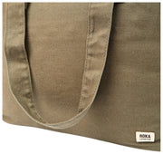 Bolso tote mediano Roka Sloane de lona de algodón - Verde Ranger