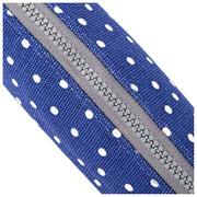 Bolso pequeño de lona de algodón Roka Tate - Lunares azul marino
