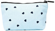 Roka Maida Vale Bolso pequeño de lona de algodón - Estampado de corazones Azul