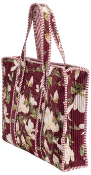 Bolso tote de terciopelo Serendipity de Elie Beaumont - Magnolia burdeos