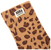 Calcetines Roka Wimbledon Crew - Savannah Leopard Sand Beige