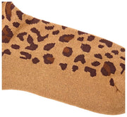 Calcetines Roka Wimbledon Crew - Savannah Leopard Sand Beige