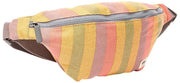 Riñonera pequeña de lona de algodón Roka Mill Hill - Faded Multi Stripe