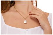 Perlas de Oriente Collar con colgante de perlas grandes Keishi - Oro/Blanco