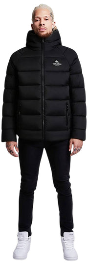 Helvetica Mountain Pioneers Chaqueta de plumas con capucha Sniper - Negro