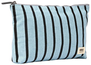 Roka Maida Vale Bolso mediano de lona de algodón - Rayas azules