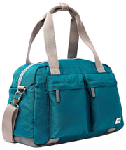 Bolso de viaje Roka Gatwick pequeño de lona reciclada - Azul verde azulado profundo