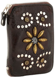 Campomaggi Monedero Siena Flower Stud - Verde Militar