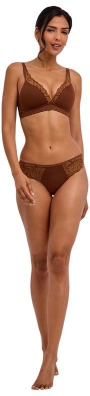 Sujetador Falke Delicate Touch High Apex - Deer Brown