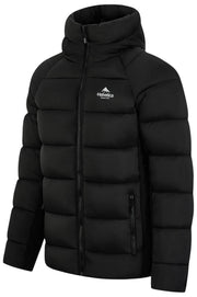 Helvetica Mountain Pioneers Chaqueta de plumas con capucha Sniper - Negro