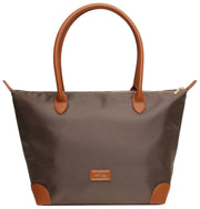 Bolso tote grande Shoreditch de Alice Wheeler London - Marrón chocolate