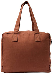 Bolso tote mediano Roka Sloane de lona de algodón - Lindt Brown
