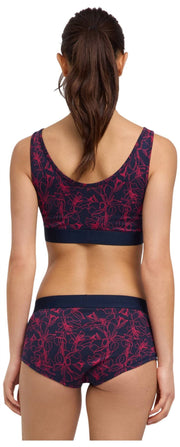Falke Daily Comfort Print Pack de 2 bralettes tipo corpiño - Rojo/Negro