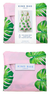 Bag Kind London London Medium Reusable Bag - Palms Pink/Green