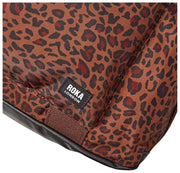 Bolso de viaje Roka Gatwick mediano de lona reciclada - Mini Leopard Brown