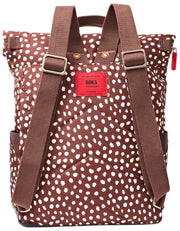 Mochila mediana de lona reciclada Roka Canfield B - Marrón Spot