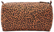Roka Mayfair Neceser pequeño de lona de algodón - Mini Leopard Brown