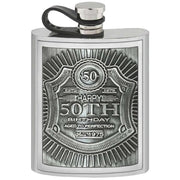 english-pewter-company-6oz-embossed-50th-pewter-hip-flask---silver-34391464