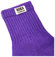Calcetines Roka Windsor Solid Crew - Púrpura