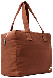 Bolso tote mediano Roka Sloane de lona de algodón - Lindt Brown