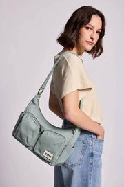 Hindbag Emile Bolso De Hombro Con Múltiples Bolsillos - Verde Salvia