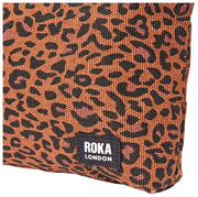 Roka Maida Vale Bolso mediano de lona de algodón - Mini Leopard Brown