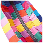 Bolso de hombro grande de lona de algodón Roka Hoxton - Rayas anchas y multicolores