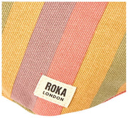 Riñonera pequeña de lona de algodón Roka Mill Hill - Faded Multi Stripe