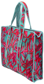 Elie Beaumont Bolso tote Serendipity de terciopelo - Coral Lily Pink