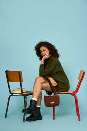 Hindbag Margault Bolso De Hombro Acolchado - Marrón Chocolate